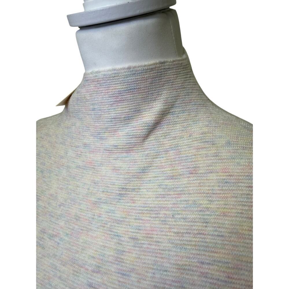 world market long sleeve mock turtleneck  NWT cream pink blue womens One size